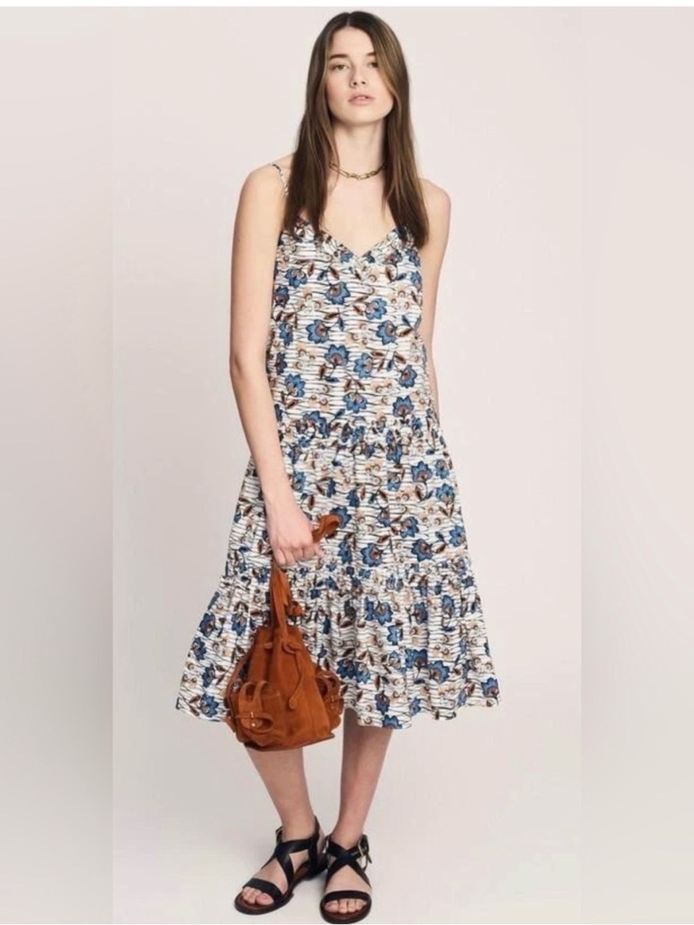 Derek Lam 10 Crosby Odile Tiered Floral Midi Dress 2